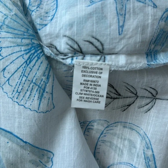 Blue Island summer  Blouse, Tunic, Button down shirt dress , swim coverup Size S - Picture 10 of 13